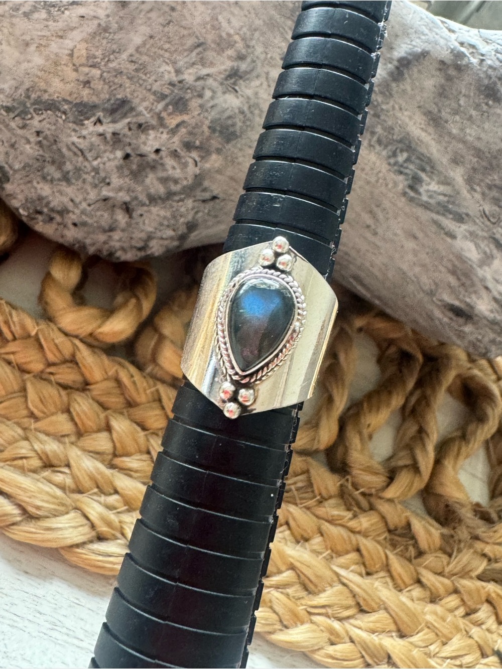 🤩 925 LABRADORITE RING - Picture 9 of 9